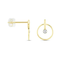 Histoire d'Or Boucles D'oreilles Or Jaune Adrienn Diamants