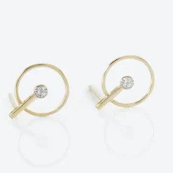 Histoire d'Or Boucles D'oreilles Or Jaune Adrienn Diamants