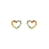 Boucles D'oreilles Or Jaune Ernesta C艙ur Oxydes-Histoire d'Or New