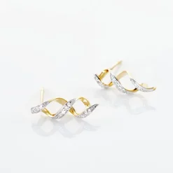 Boucles D'oreilles Or Jaune Serj Oxydes De Zirconium-Histoire d'Or Sale