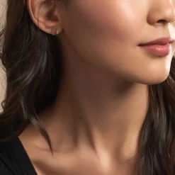 Boucles D'oreilles Pearly Effect Or Jaune Diamant-Histoire d'Or Outlet