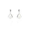 Boucles D'oreilles Pendantes Adelina Argent Blanc Perle De Culture-Histoire d'Or Discount