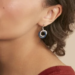 Histoire d'Or Boucles D'oreilles Pendantes Grizzel Argent Blanc Céramique Oxyde