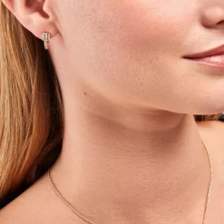 Histoire d'Or Boucles D'oreilles Pendantes Gold Chandelier Plaqué Or Oxyde Zirconium