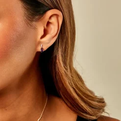 Boucles D'oreilles Pendantes Zuleika Or Jaune Améthyste Oxyde De Zirconium-Histoire d'Or