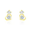 Boucles D'oreilles Pendantes Ludyvine Or Jaune Oxyde De Zirconium-Histoire d'Or Sale