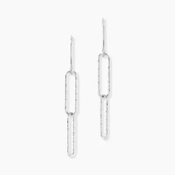 Boucles D'oreilles Pendantes Chiarina Argent Blanc-Histoire d'Or Discount