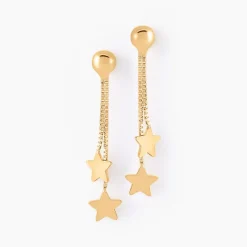 Histoire d'Or Boucles D'oreilles Pendantes Alphonsine Etoile Or Jaune