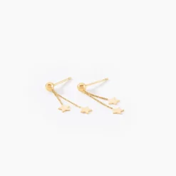Histoire d'Or Boucles D'oreilles Pendantes Alphonsine Etoile Or Jaune