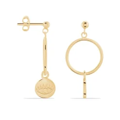 Histoire d'Or Boucles D'oreilles Pendantes Maguette Plaqué Or Jaune