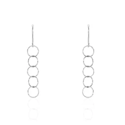 Boucles D'oreilles Pendantes Bulle Argent Blanc-Histoire d'Or Sale