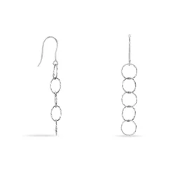 Boucles D'oreilles Pendantes Bulle Argent Blanc-Histoire d'Or Sale