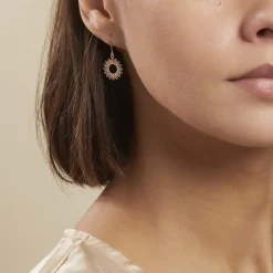 Histoire d'Or Boucles D'oreilles Pendantes Ombelline Argent Rose