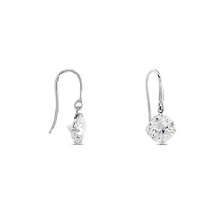 Boucles D'oreilles Pendantes Or Blanc Aedhan Oxydes-Histoire d'Or Best