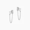 Histoire d'Or Boucles D'Oreilles Pendantes Eclat d'Aurore Argent Blanc Oxyde De Zirconium