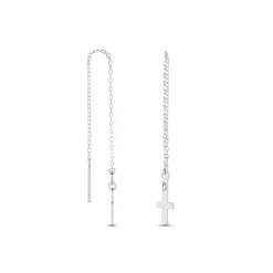 Boucles D'oreilles Pendantes Gaiana Argent Blanc-Histoire d'Or Hot