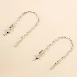Boucles D'oreilles Pendantes Gaiana Argent Blanc-Histoire d'Or Hot
