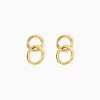 Histoire d'Or Boucles D'Oreilles Pendantes Fino Acier Jaune