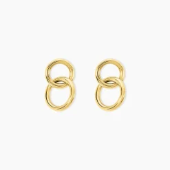 Histoire d'Or Boucles D'Oreilles Pendantes Fino Acier Jaune