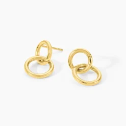 Histoire d'Or Boucles D'Oreilles Pendantes Fino Acier Jaune