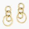 Histoire d'Or Boucles D'oreilles Pendantes Judie Acier Jaune