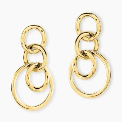Histoire d'Or Boucles D'oreilles Pendantes Judie Acier Jaune