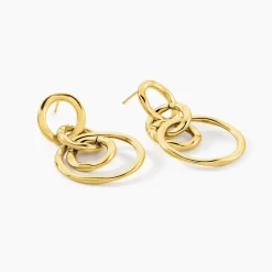 Histoire d'Or Boucles D'oreilles Pendantes Judie Acier Jaune