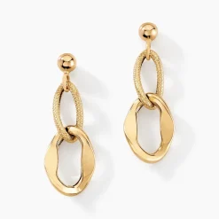 Histoire d'Or Boucles D'oreilles Pendantes Meallan Or Jaune