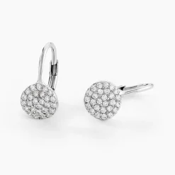 Boucles D'oreilles Pendantes Fantine Argent Blanc Oxyde De Zirconium-Histoire d'Or Best