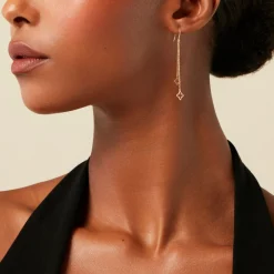 Histoire d'Or Boucles D'Oreilles Pendantes Narendra Or Jaune