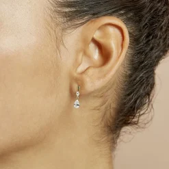 Histoire d'Or Boucles D'oreilles Pendantes Goutte Or Jaune Oxyde De Zirconium