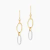 Histoire d'Or Boucles D'oreilles Pendantes Lucia Or Bicolore