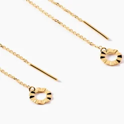 Histoire d'Or Boucles D'oreilles Pendantes Eclats Solaires Or Jaune