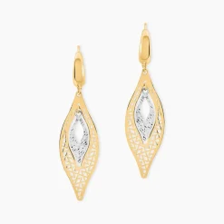 Boucles D'Oreilles Pendantes Gerontius Or Bicolore-Histoire d'Or Online