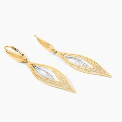 Boucles D'Oreilles Pendantes Gerontius Or Bicolore-Histoire d'Or Online