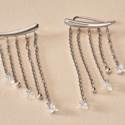 Histoire d'Or Boucles D'oreilles Pendantes Cainan Argent Blanc Oxyde De Zirconium