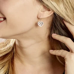 Histoire d'Or Boucles D'oreilles Pendantes Argent Helenius Oxyde De Zirconium