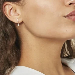 Boucles D'oreilles Pendantes Cegolene Or Jaune Oxyde De Zirconium-Histoire d'Or