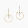 Histoire d'Or Boucles D'oreilles Pendantes Salvine Or Jaune Perle De Culture