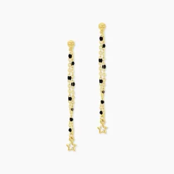 Histoire d'Or Boucles D'Oreilles Pendantes Bubble Argent Jaune Oxyde De Zirconium