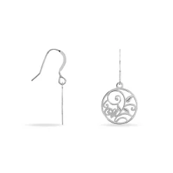 Histoire d'Or Boucles D'oreilles Pendantes Hita Argent Blanc