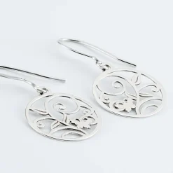 Histoire d'Or Boucles D'oreilles Pendantes Hita Argent Blanc