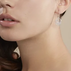 Histoire d'Or Boucles D'oreilles Pendantes Hita Argent Blanc