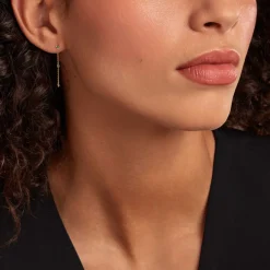 Histoire d'Or Boucles D'oreilles Pendantes Emeald Is The New Black Or Jaune Emeraude