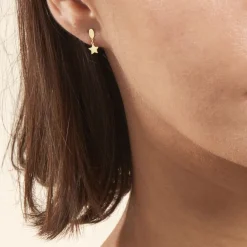 Boucles D'oreilles Pendantes Alphonsine Etoile Or Jaune-Histoire d'Or Best