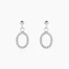 Histoire d'Or Boucles D'oreilles Pendantes Kimber Argent Blanc Oxyde De Zirconium