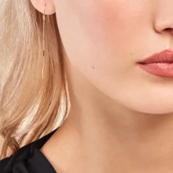 Histoire d'Or Boucles D'oreilles Pendantes Rain Or Jaune