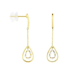 Boucles D'oreilles Pendantes Marganela Or Jaune Diamant-Histoire d'Or Best