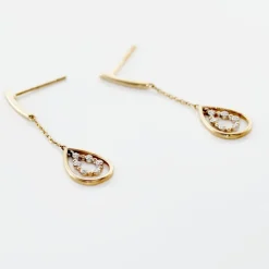 Boucles D'oreilles Pendantes Marganela Or Jaune Diamant-Histoire d'Or Best
