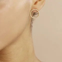 Histoire d'Or Boucles D'oreilles Pendantes Gracieuse Or Jaune